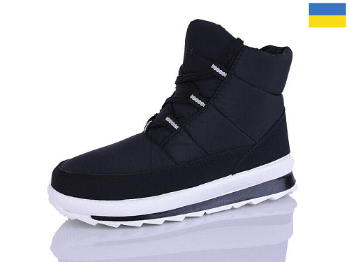 Дутики Demur 1118 чорний-білий в магазине Фонтан Обуви