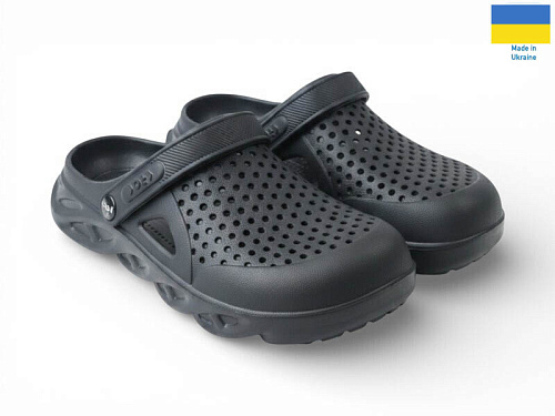 Кроксы Rai Shoes С92  чорний в магазине Фонтан Обуви