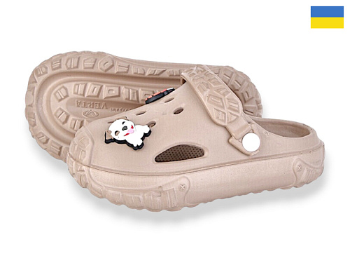 Кроксы Rai Shoes 3001 бежевий в магазине Фонтан Обуви