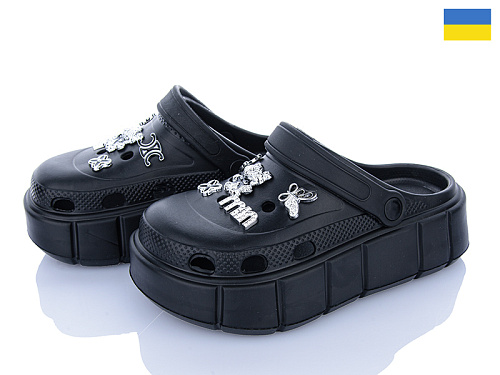 Кроксы Roks 152-224 чорний в магазине Фонтан Обуви