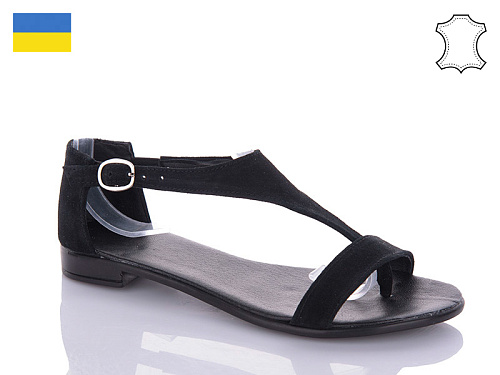 Босоножки Garti 922-1 черн замш в магазине Фонтан Обуви