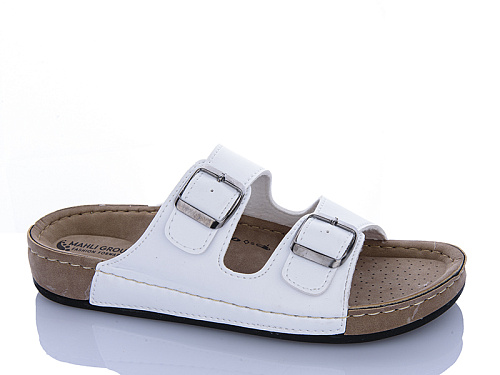 Шлепанцы Sali One 06-14 білий в магазине Фонтан Обуви