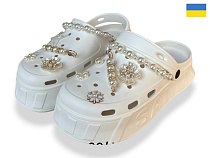 Кроксы Rai Shoes 156-2 білий в магазине Фонтан Обуви