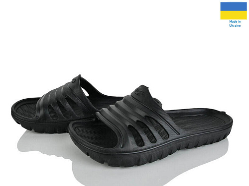 Шлепанцы Rai Shoes П48 чорний в магазине Фонтан Обуви