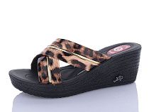 Шлепанцы Sali One 102 лео-коричневий в магазине Фонтан Обуви