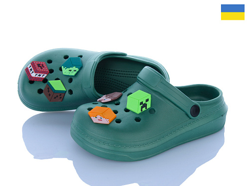 Кроксы Golden Lion 312-1 зелений в магазине Фонтан Обуви