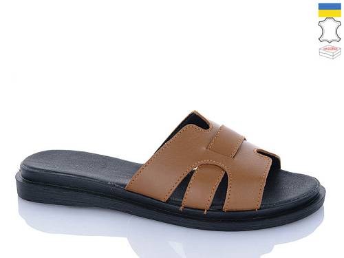 Шлепанцы Sali 301 карамель чор-п. в магазине Фонтан Обуви