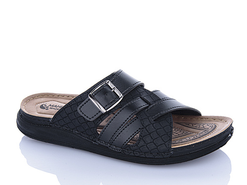 Шлепанцы Oskar 01-18 чорний в магазине Фонтан Обуви