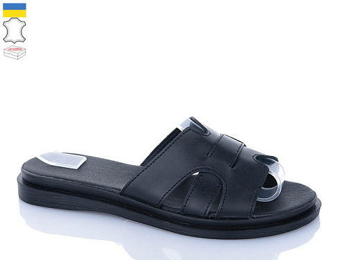 Шлепанцы Sali 301 чорний к чор-п. в магазине Фонтан Обуви