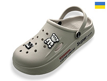 Кроксы Rai Shoes L108 сірий в магазине Фонтан Обуви