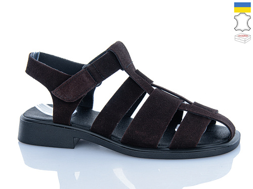 Босоножки Sali 267 шоколад з чор-п. в магазине Фонтан Обуви