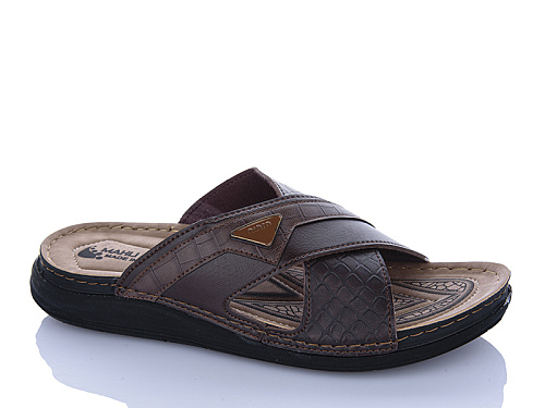 Шлепанцы Oskar 01-26 коричневий в магазине Фонтан Обуви