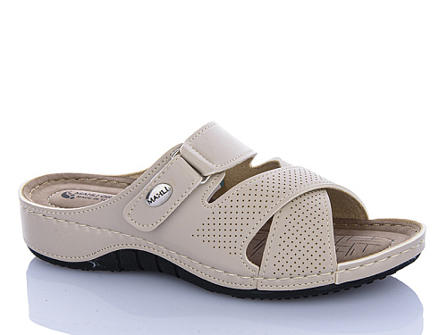 Шлепанцы Sali One 05-29 бежевий в магазине Фонтан Обуви