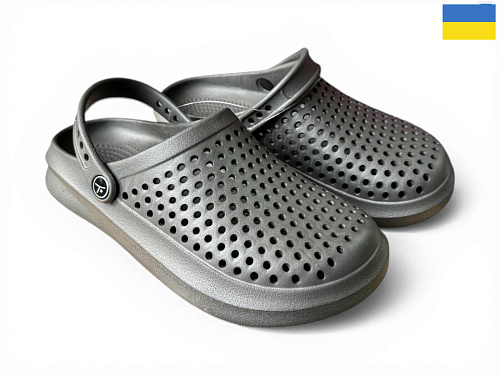 Кроксы Rai Shoes 204 графіт в магазине Фонтан Обуви