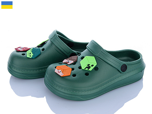 Кроксы Roks 312-1 зелений в магазине Фонтан Обуви