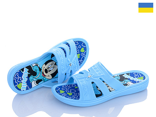 Шлепанцы Golden Lion Міккі блакитний в магазине Фонтан Обуви