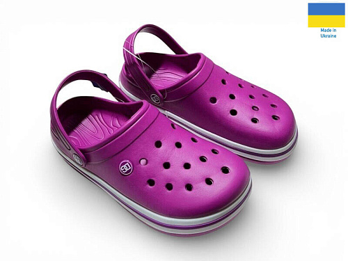 Кроксы Rai Shoes 418 ягідний в магазине Фонтан Обуви