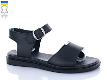 Босоножки Garti 140 чорна шкіра в магазине Фонтан Обуви