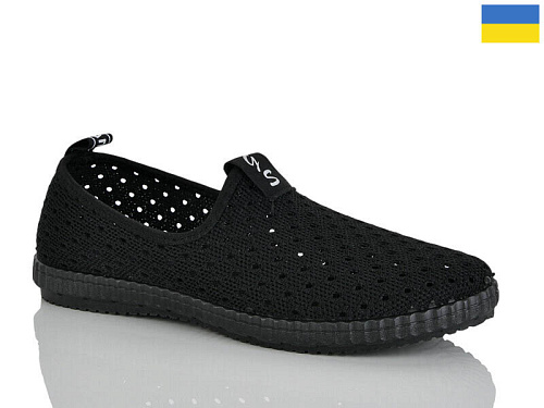 Слипоны Demur 6526 чорний в магазине Фонтан Обуви