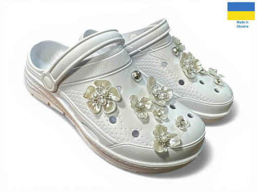 Кроксы Rai Shoes 414 білий в магазине Фонтан Обуви