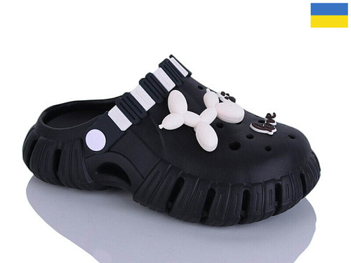 Кроксы Demur 6012 чорний в магазине Фонтан Обуви