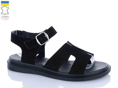 Босоножки Garti 0194 чорний замш в магазине Фонтан Обуви