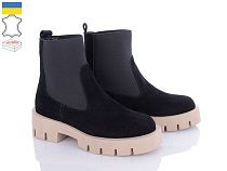 Ботинки Viscala 27917 VL чорний-бежевий зима в магазине Фонтан Обуви