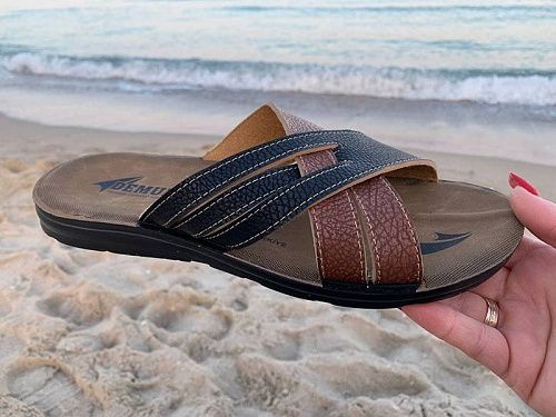 Шлепанцы Demur MKN6836 black-camel в магазине Фонтан Обуви