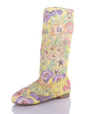 Сапоги Miss Ilonna Вязка короткий Лесная поляна в магазине Фонтан Обуви