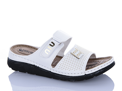 Шлепанцы Sali One 203-40 білий в магазине Фонтан Обуви