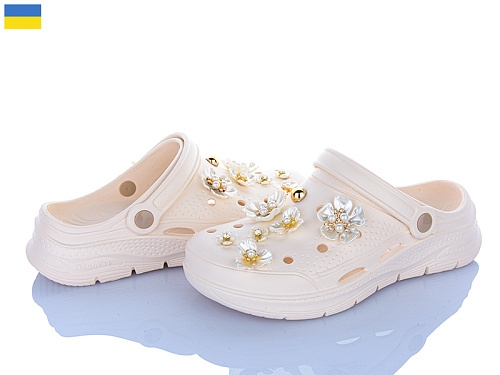 Кроксы Golden Lion 413 кремовий в магазине Фонтан Обуви