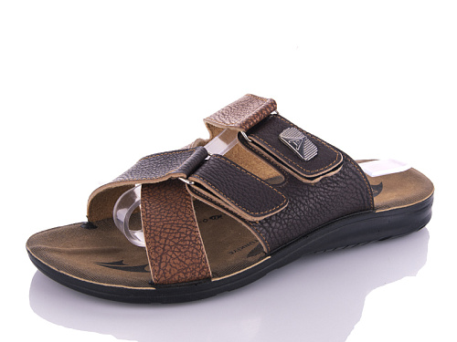 Шлепанцы Gurkem MKN6842 brown-camel в магазине Фонтан Обуви