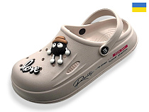 Кроксы Rai Shoes L108 бежевий в магазине Фонтан Обуви