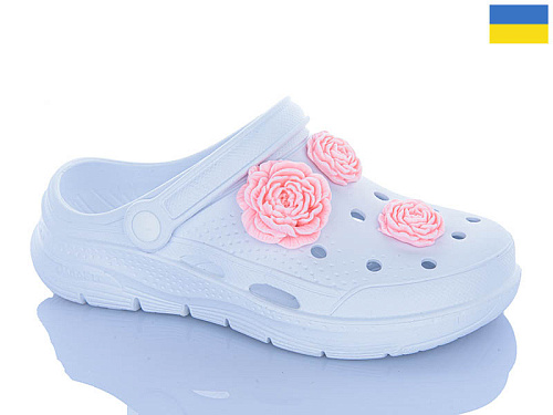 Кроксы Progress 411 білий в магазине Фонтан Обуви