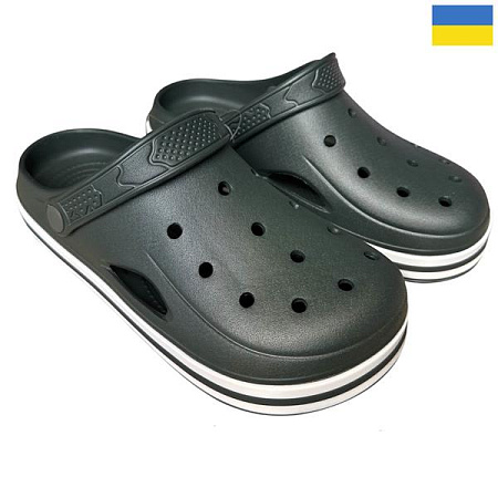 Кроксы Rai Shoes 416 хакі в магазине Фонтан Обуви