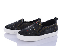 Слипоны Waldem WH08 jeans black в магазине Фонтан Обуви