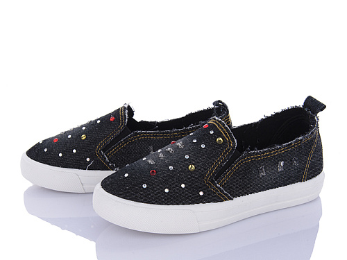 Слипоны Waldem WH08 jeans black в магазине Фонтан Обуви