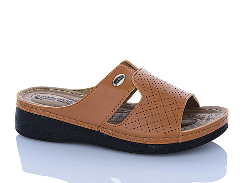 Шлепанцы Sali One 209-04 коричневий в магазине Фонтан Обуви