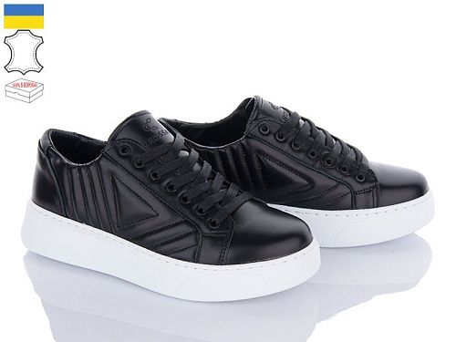 Кроссовки Cross-Shop 23-32 чорний-білий в магазине Фонтан Обуви