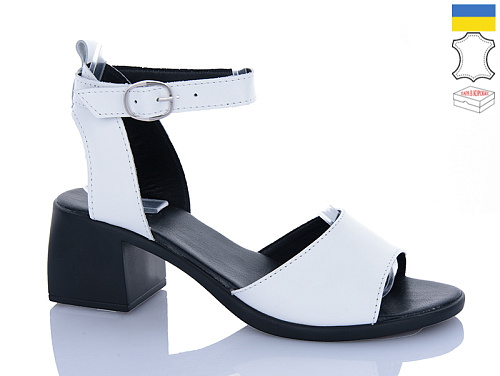 Босоножки Sali 161 білий чор-п. в магазине Фонтан Обуви