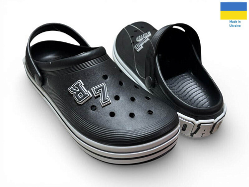 Кроксы Rai Shoes 601 чорний в магазине Фонтан Обуви