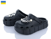 Кроксы Golden Lion 152-2-2 чорний в магазине Фонтан Обуви