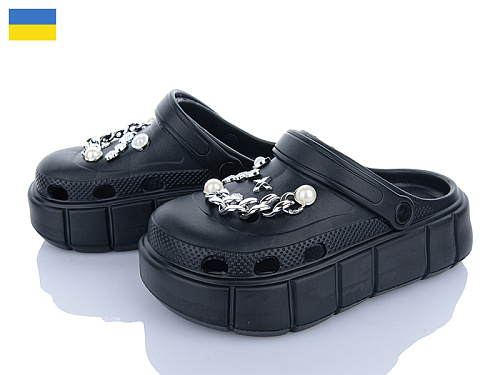 Кроксы Golden Lion 152-2-2 чорний в магазине Фонтан Обуви