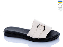 Шлепанцы Sali 15 бежевий к чор-п. в магазине Фонтан Обуви