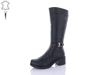 Сапоги Qq Shoes 608A black в магазине Фонтан Обуви