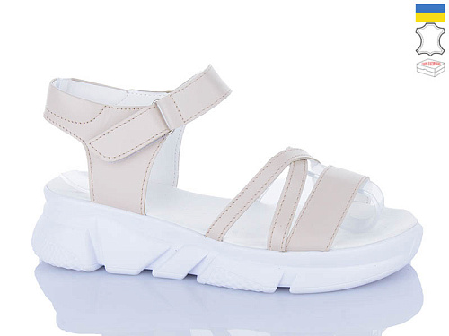 Босоножки Sali 116 бежевий біл-п. в магазине Фонтан Обуви