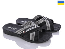 Шлепанцы Gurkem TRK2026-003-1 чорний-сірий в магазине Фонтан Обуви