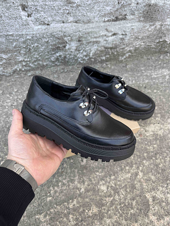 Туфли 450 чорна шкіра в магазине Фонтан Обуви