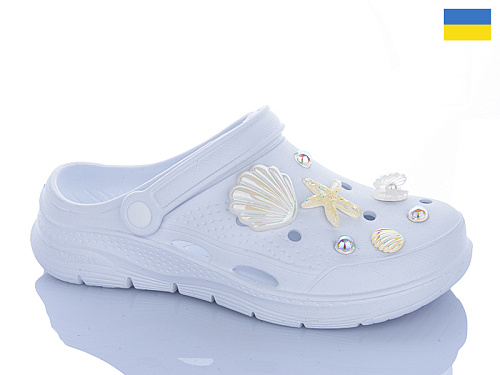 Кроксы Progress 412 білий в магазине Фонтан Обуви