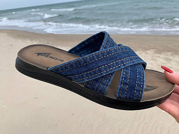 Шлепанцы Malibu MKB6105-1 blue в магазине Фонтан Обуви